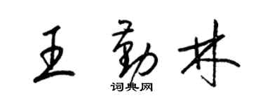 梁锦英王勤林草书个性签名怎么写