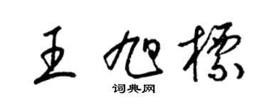 梁锦英王旭标草书个性签名怎么写