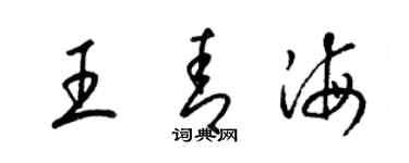 梁锦英王青海草书个性签名怎么写