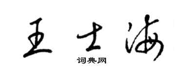 梁锦英王士海草书个性签名怎么写