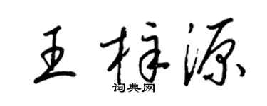 梁锦英王梓源草书个性签名怎么写