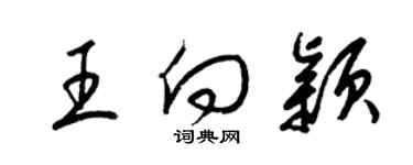 梁锦英王向颖草书个性签名怎么写