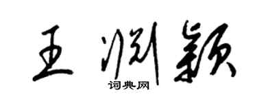 梁锦英王渊颖草书个性签名怎么写