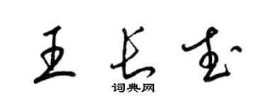 梁锦英王长武草书个性签名怎么写