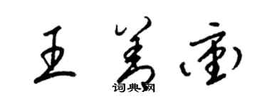 梁锦英王善冲草书个性签名怎么写