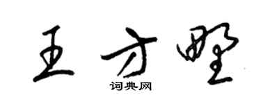 梁锦英王方野草书个性签名怎么写