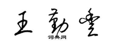 梁锦英王勤丰草书个性签名怎么写