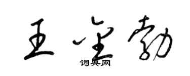 梁锦英王金勃草书个性签名怎么写