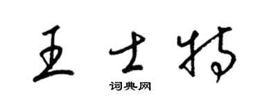 梁锦英王士特草书个性签名怎么写