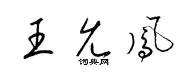 梁锦英王允凤草书个性签名怎么写