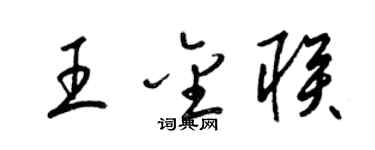 梁锦英王金联草书个性签名怎么写