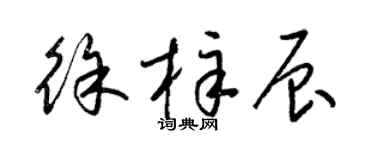 梁锦英徐梓辰草书个性签名怎么写