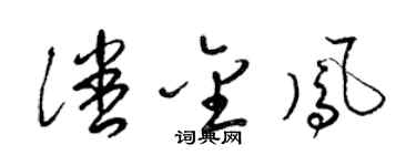 梁锦英潘金凤草书个性签名怎么写