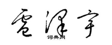 梁锦英卢泽宇草书个性签名怎么写