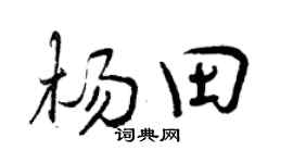 曾庆福杨田行书个性签名怎么写