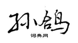 曾庆福孙鸽行书个性签名怎么写