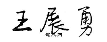 曾庆福王展勇行书个性签名怎么写