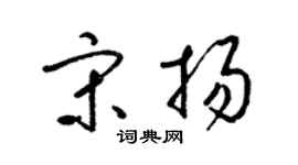 梁锦英宋扬草书个性签名怎么写