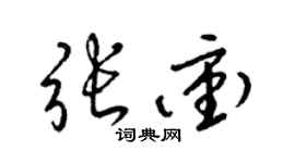 梁锦英张冲草书个性签名怎么写