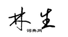 梁锦英林生草书个性签名怎么写