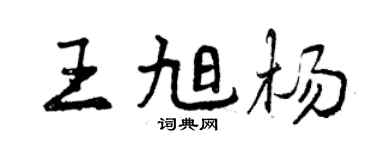 曾庆福王旭杨行书个性签名怎么写