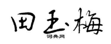 曾庆福田玉梅行书个性签名怎么写