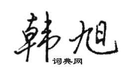 骆恒光韩旭行书个性签名怎么写