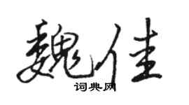 骆恒光魏佳行书个性签名怎么写