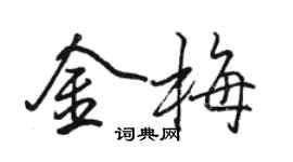 骆恒光金梅行书个性签名怎么写