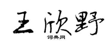 曾庆福王欣野行书个性签名怎么写