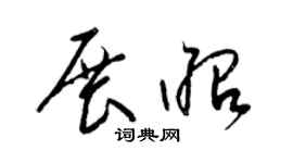 梁锦英展昭草书个性签名怎么写