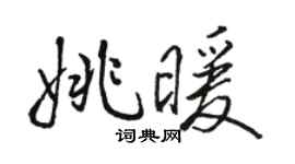 骆恒光姚暖行书个性签名怎么写