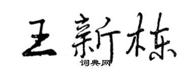 曾庆福王新栋行书个性签名怎么写