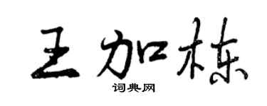 曾庆福王加栋行书个性签名怎么写