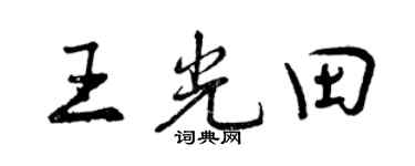 曾庆福王光田行书个性签名怎么写