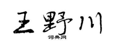 曾庆福王野川行书个性签名怎么写