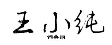 曾庆福王小纯行书个性签名怎么写