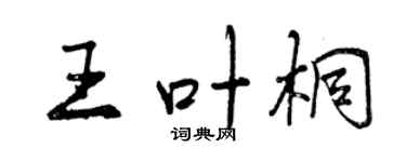 曾庆福王叶桐行书个性签名怎么写