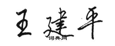 骆恒光王建平行书个性签名怎么写