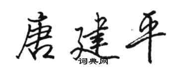 骆恒光唐建平行书个性签名怎么写