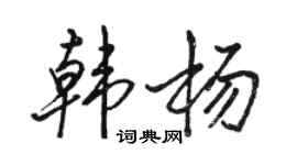 骆恒光韩杨行书个性签名怎么写