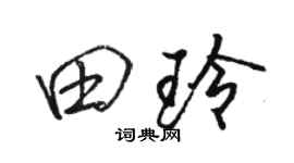 骆恒光田玲行书个性签名怎么写