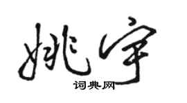 骆恒光姚宇行书个性签名怎么写