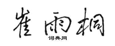 骆恒光崔雨桐行书个性签名怎么写