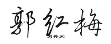 骆恒光郭红梅行书个性签名怎么写