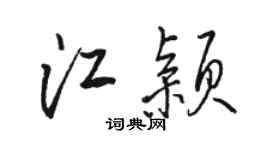 骆恒光江颖行书个性签名怎么写