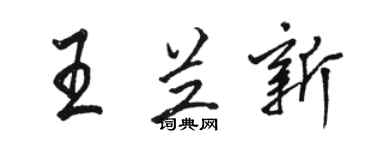 骆恒光王兰新行书个性签名怎么写