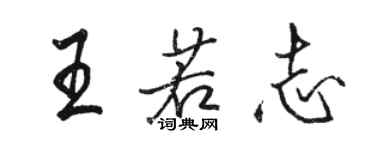 骆恒光王若志行书个性签名怎么写