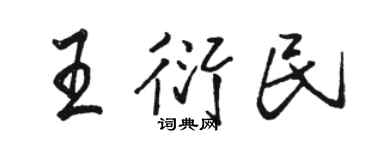 骆恒光王衍民行书个性签名怎么写