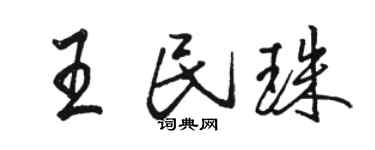 骆恒光王民珠行书个性签名怎么写